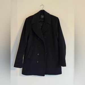 Abercrombie & Fitch Men’s Medium Navy Peacoat Jacket Coat